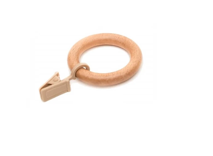 28мм дървени халки с щипка/кукичка