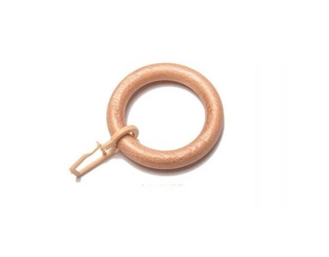 28мм дървени халки с щипка/кукичка